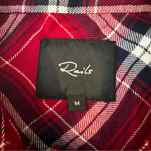 Rails Hunter Crimson/Navy Long-Sleeve Button Up - Picture 7 of 10